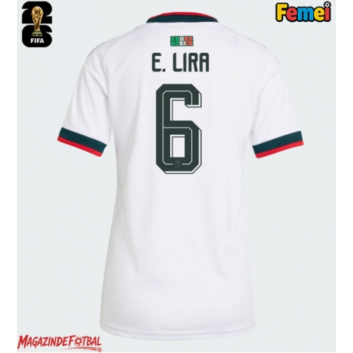 Mexic Erik Lira #6 Echipament de Fotbal Replică Mondial 2026 Femei Deplasare Mexic Erik Lira #6 Echipament de Fotbal Replică Mondial 2026 Femei Deplasare